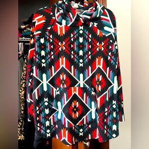 LulaRoe Amber, hoodie, Aztec